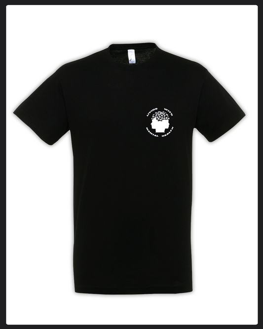 Living With Mental Health - Black T-Shirt
