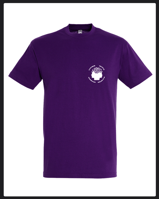Living With Mental Health - Purple T-Shirt