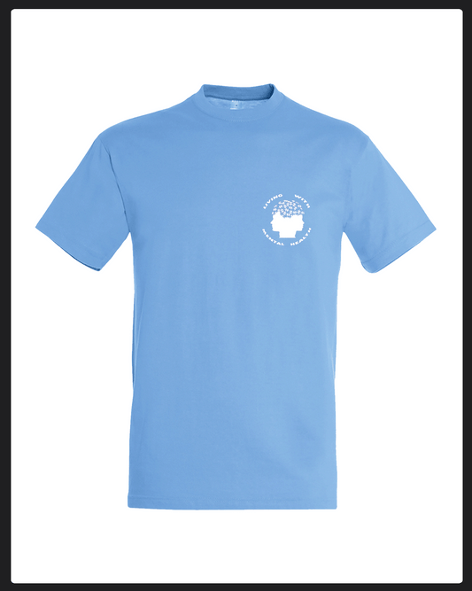 Living With Mental Health - Sky Blue T-Shirt